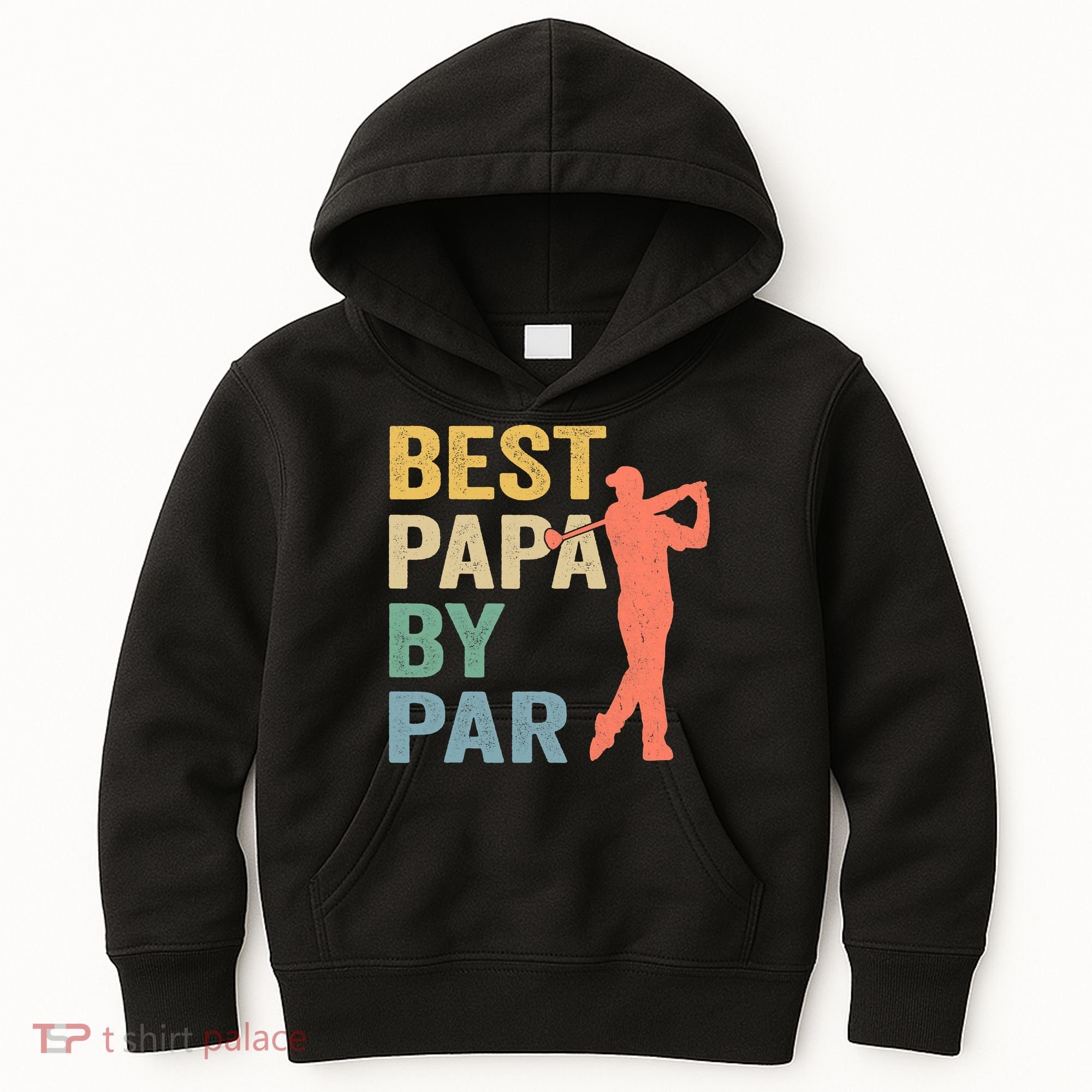 Funny Best Papa By Par Fathers Day Golf Grandpa Kids Hoodie