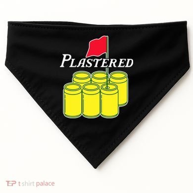 Funny Beer Plastered Golf Tournament USA-Made Doggie Bandana