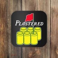 Funny Beer Plastered Golf Tournament Coaster thumb 0