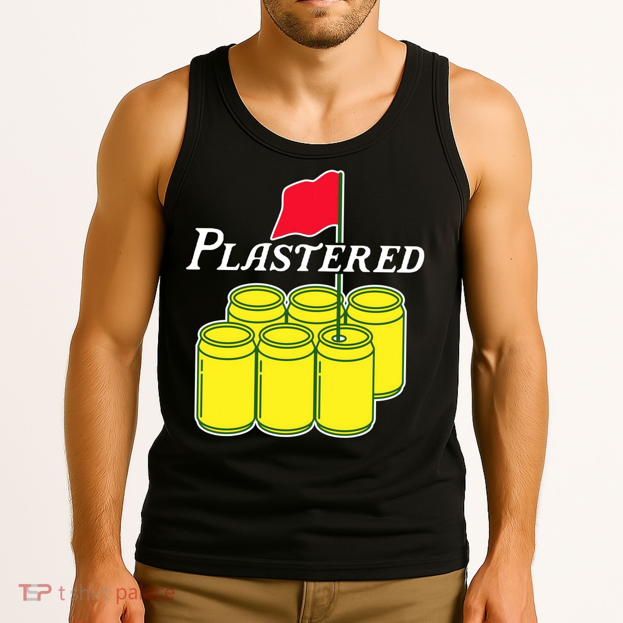 Funny Beer Plastered Golf Tournament Tank Top