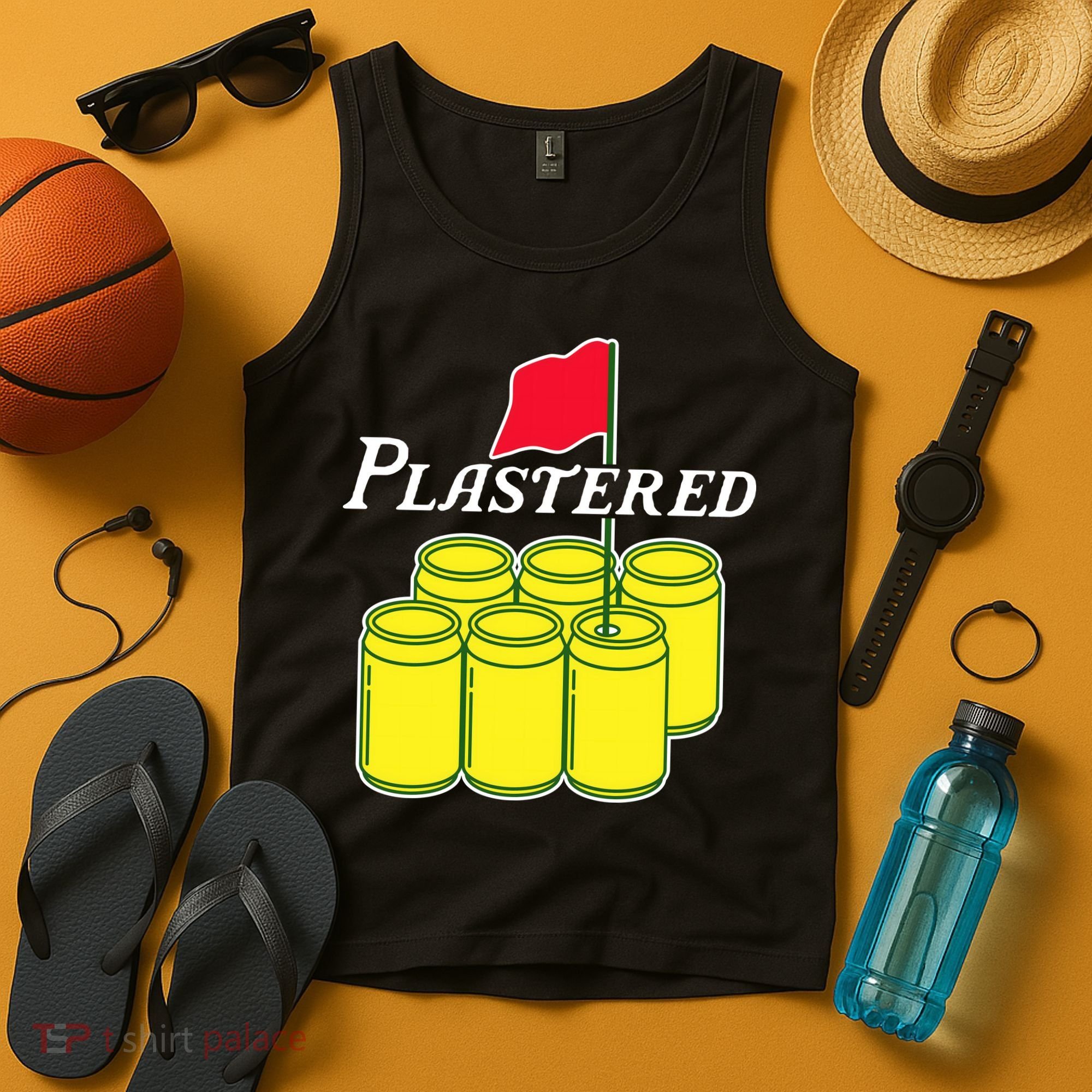 Funny Beer Plastered Golf Tournament Tank Top