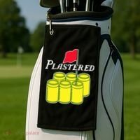 Funny Beer Plastered Golf Tournament Golf Towel thumb 2