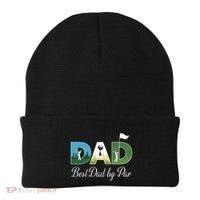 Funny Best Papa By Par FatherS Day Dad Grandpa Golfer Gift Beanie thumb 0