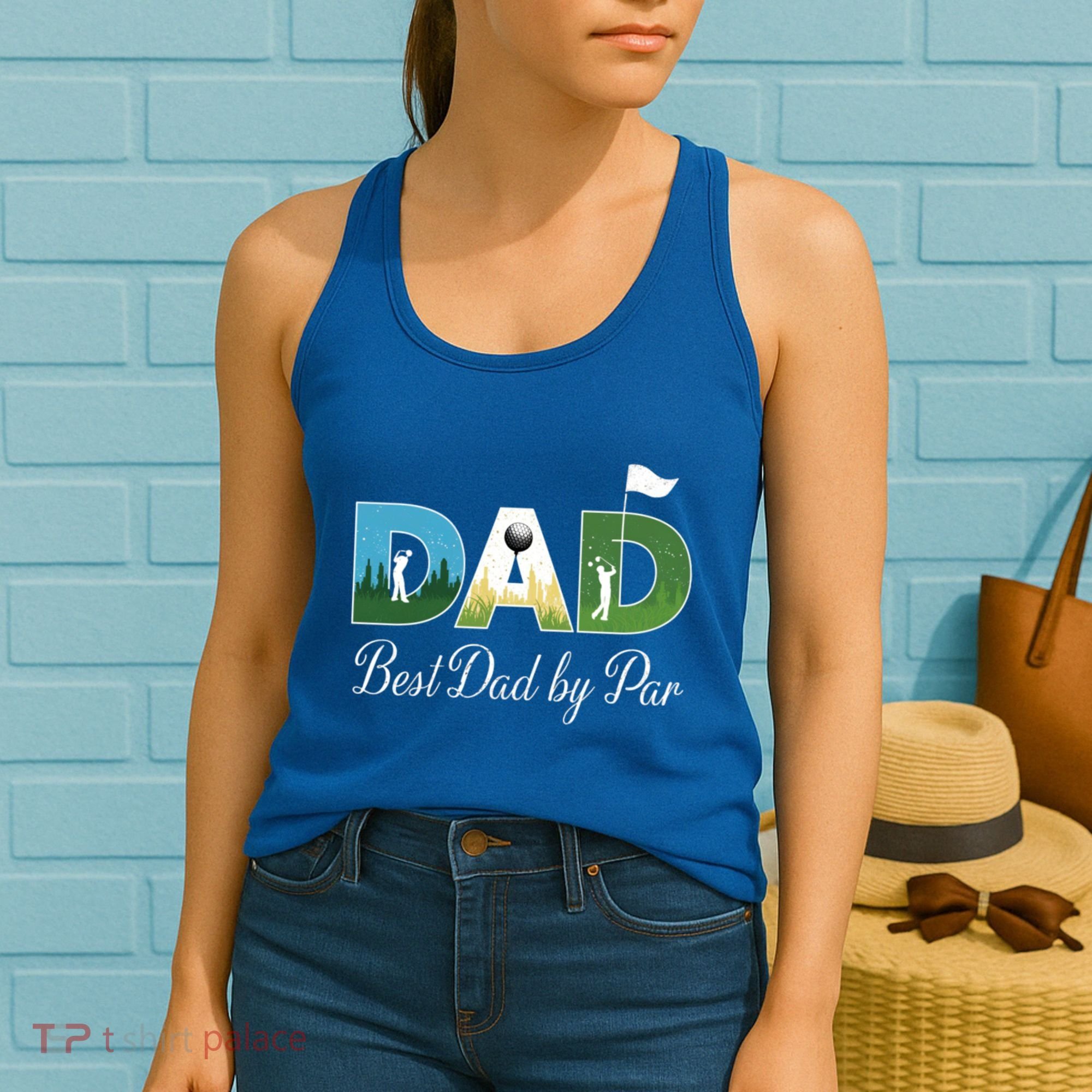 Funny Best Papa By Par FatherS Day Dad Grandpa Golfer Gift Women's Tank Top