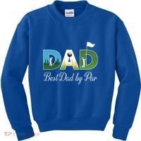 Funny Best Papa By Par FatherS Day Dad Grandpa Golfer Gift Kids Sweatshirt thumb 0