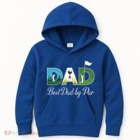 Funny Best Papa By Par FatherS Day Dad Grandpa Golfer Gift Kids Hoodie thumb 0
