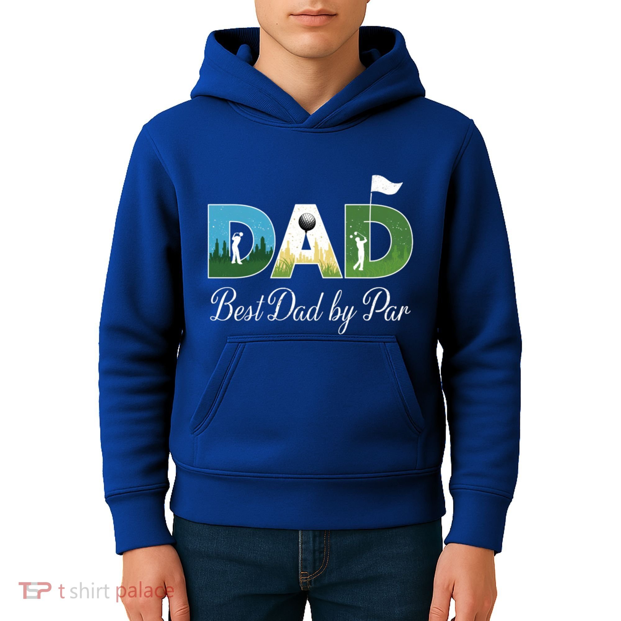 Funny Best Papa By Par FatherS Day Dad Grandpa Golfer Gift Kids Hoodie