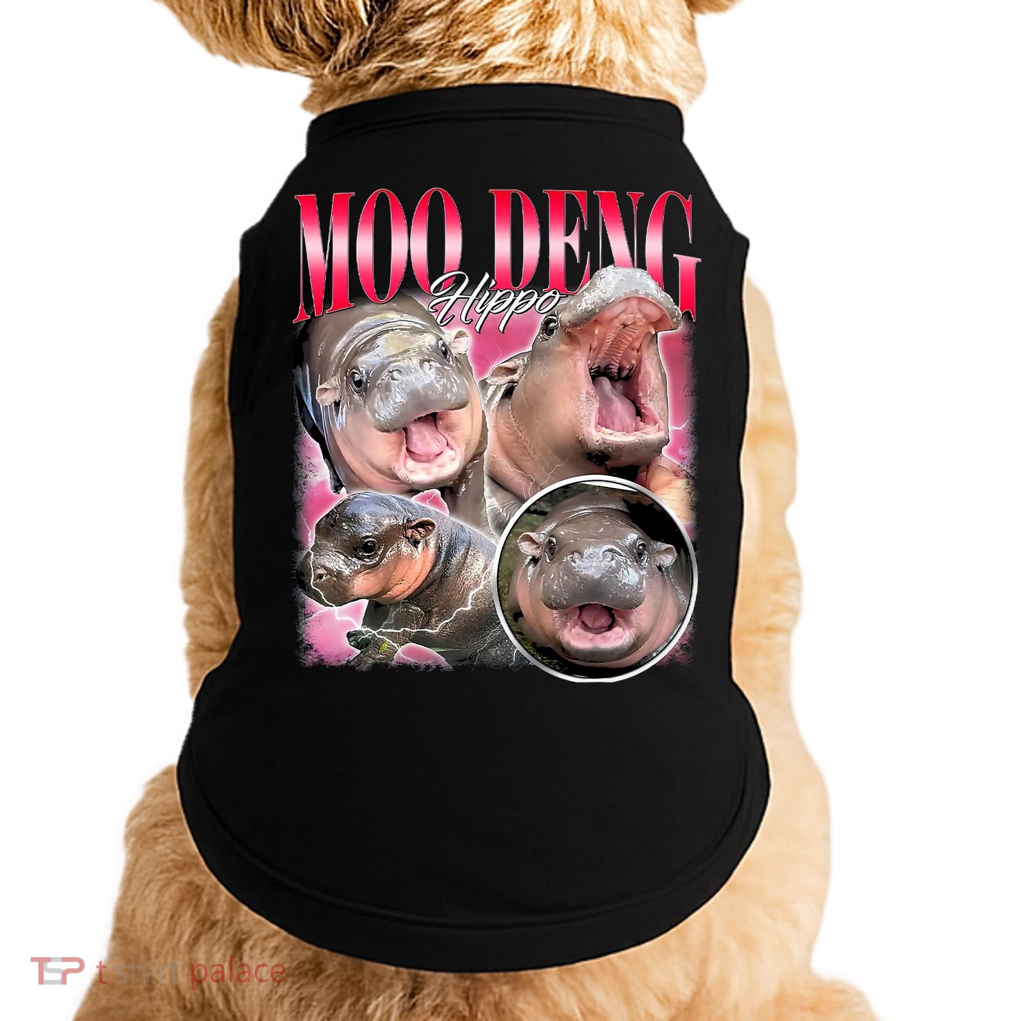 Funny Baby Pygmy Hippo Moodeng Doggie Tank