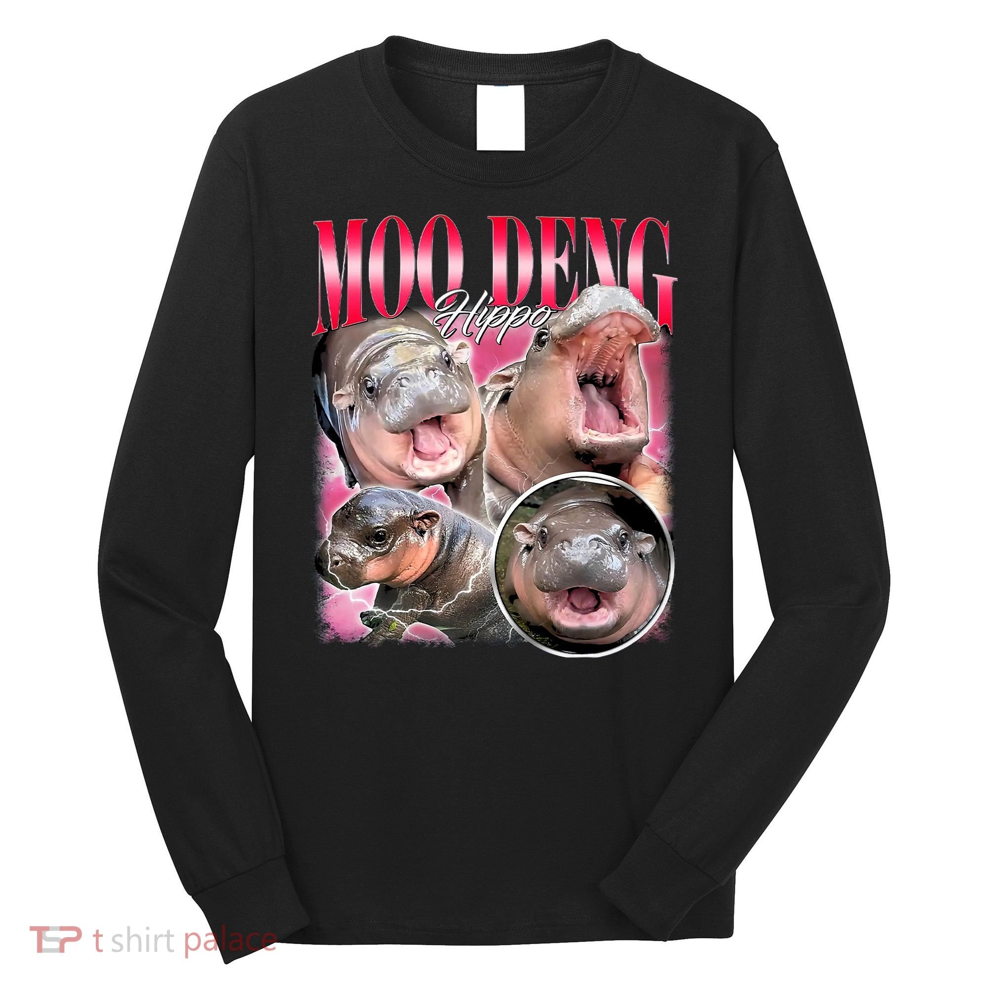 Funny Baby Pygmy Hippo Moodeng Long Sleeve Shirt