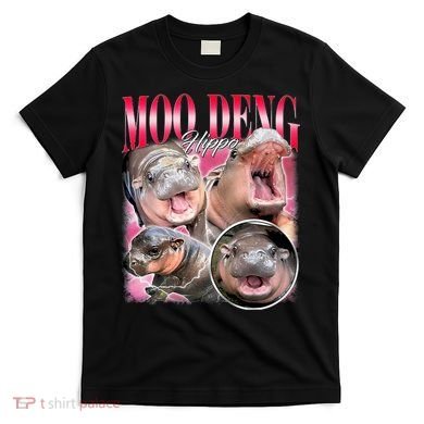 Funny Baby Pygmy Hippo Moodeng T-Shirt