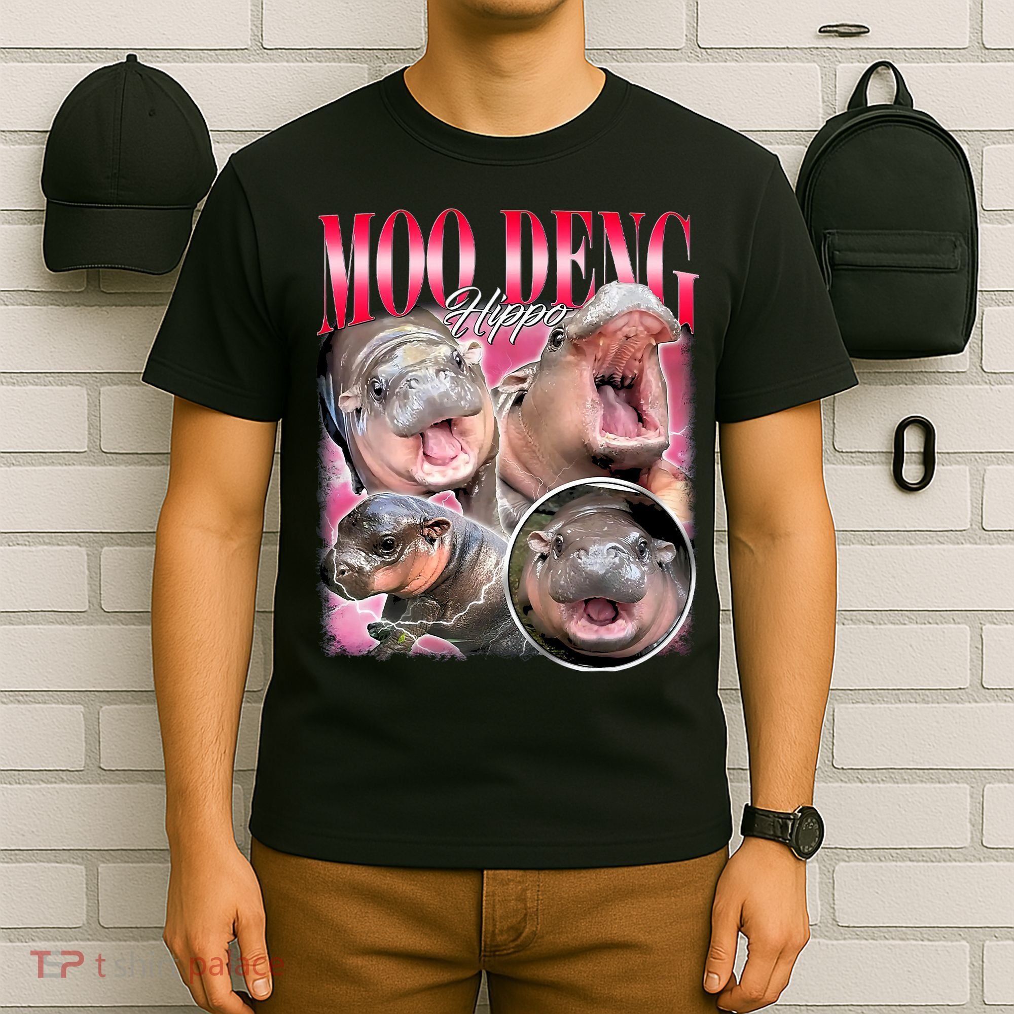 Funny Baby Pygmy Hippo Moodeng T-Shirt