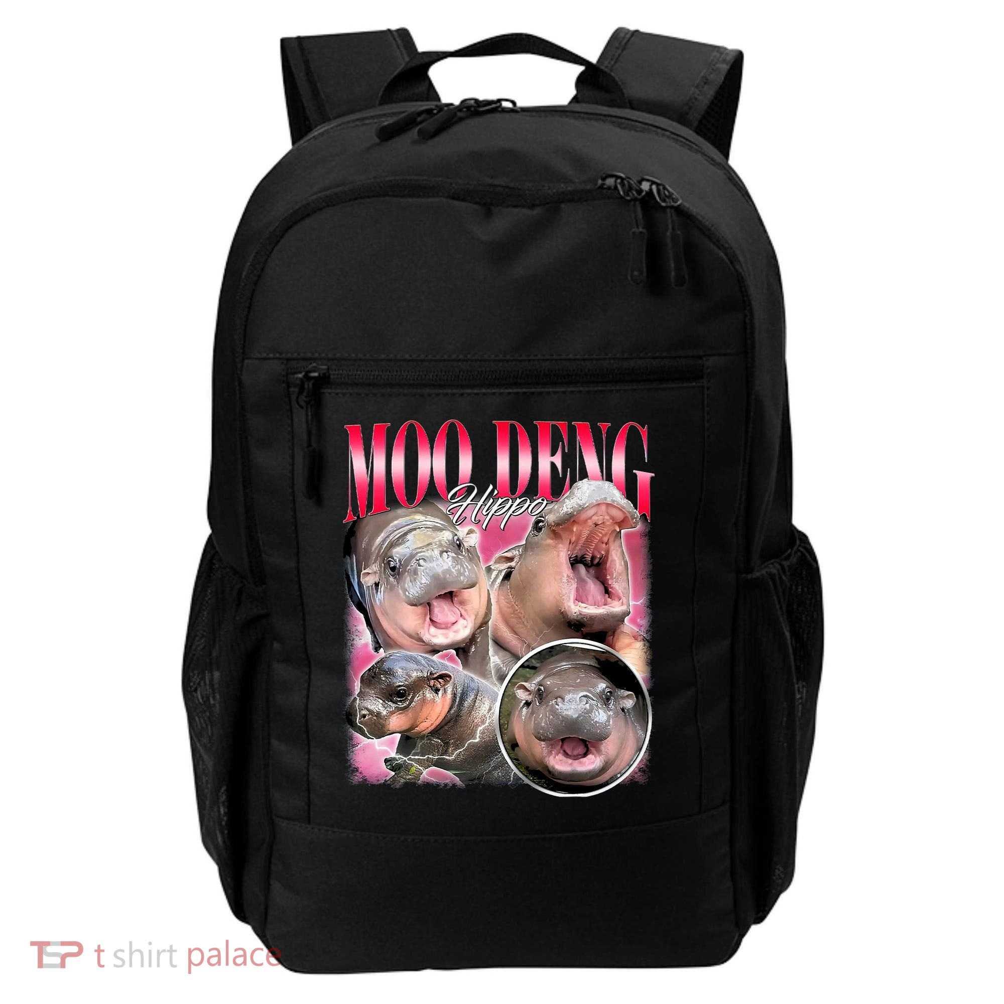 Funny Baby Pygmy Hippo Moodeng Backpack