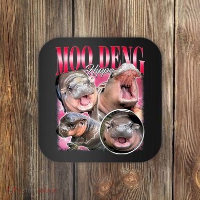 Funny Baby Pygmy Hippo Moodeng Coaster