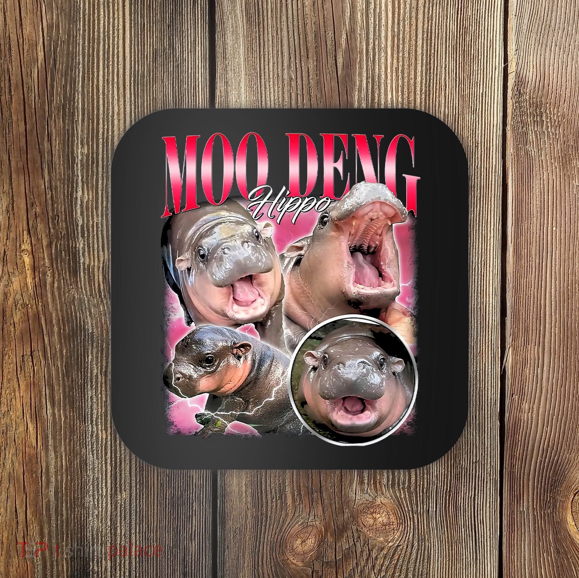 Funny Baby Pygmy Hippo Moodeng Coaster
