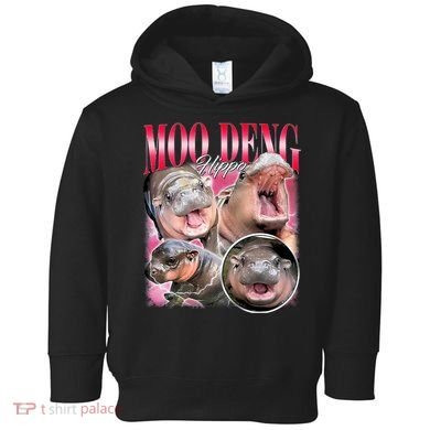 Funny Baby Pygmy Hippo Moodeng Toddler Hoodie