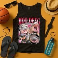 Funny Baby Pygmy Hippo Moodeng Tank Top thumb 4