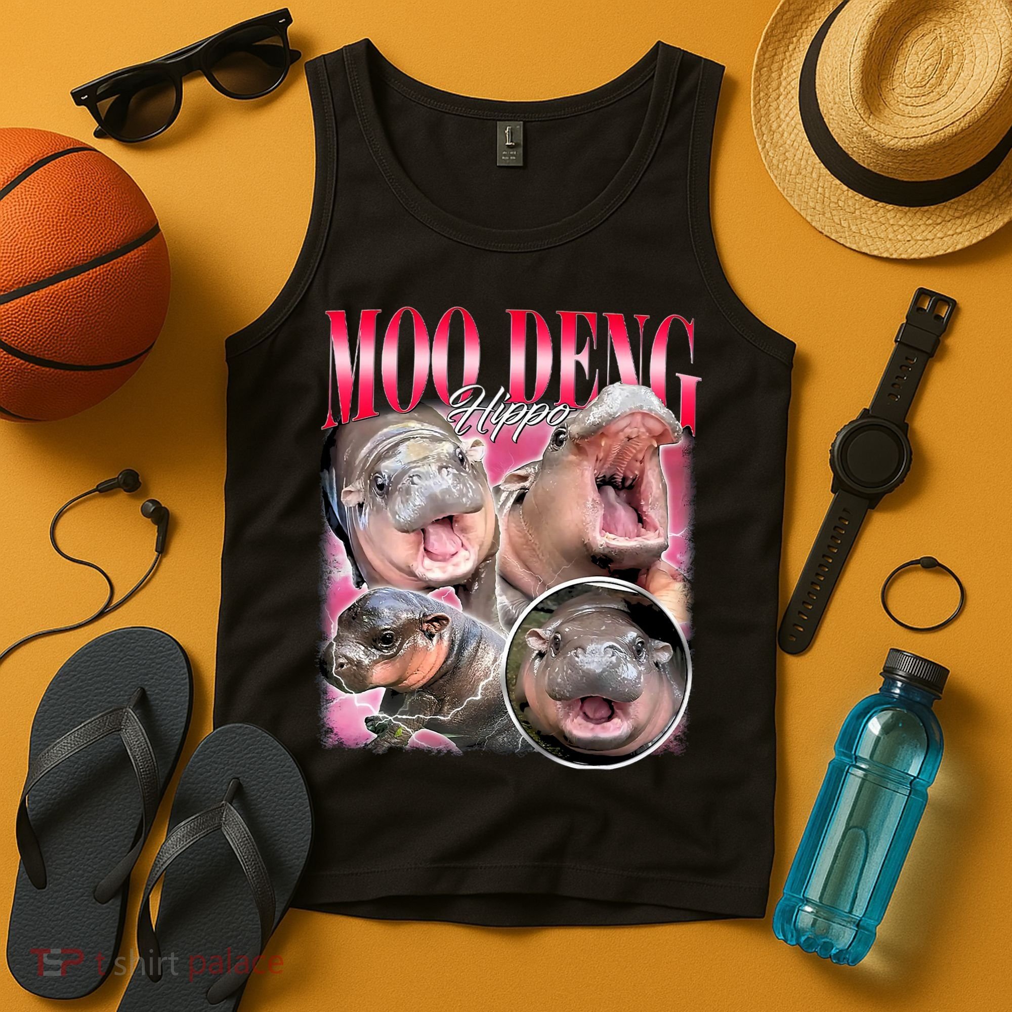 Funny Baby Pygmy Hippo Moodeng Tank Top