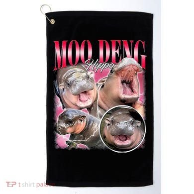 Funny Baby Pygmy Hippo Moodeng Golf Towel