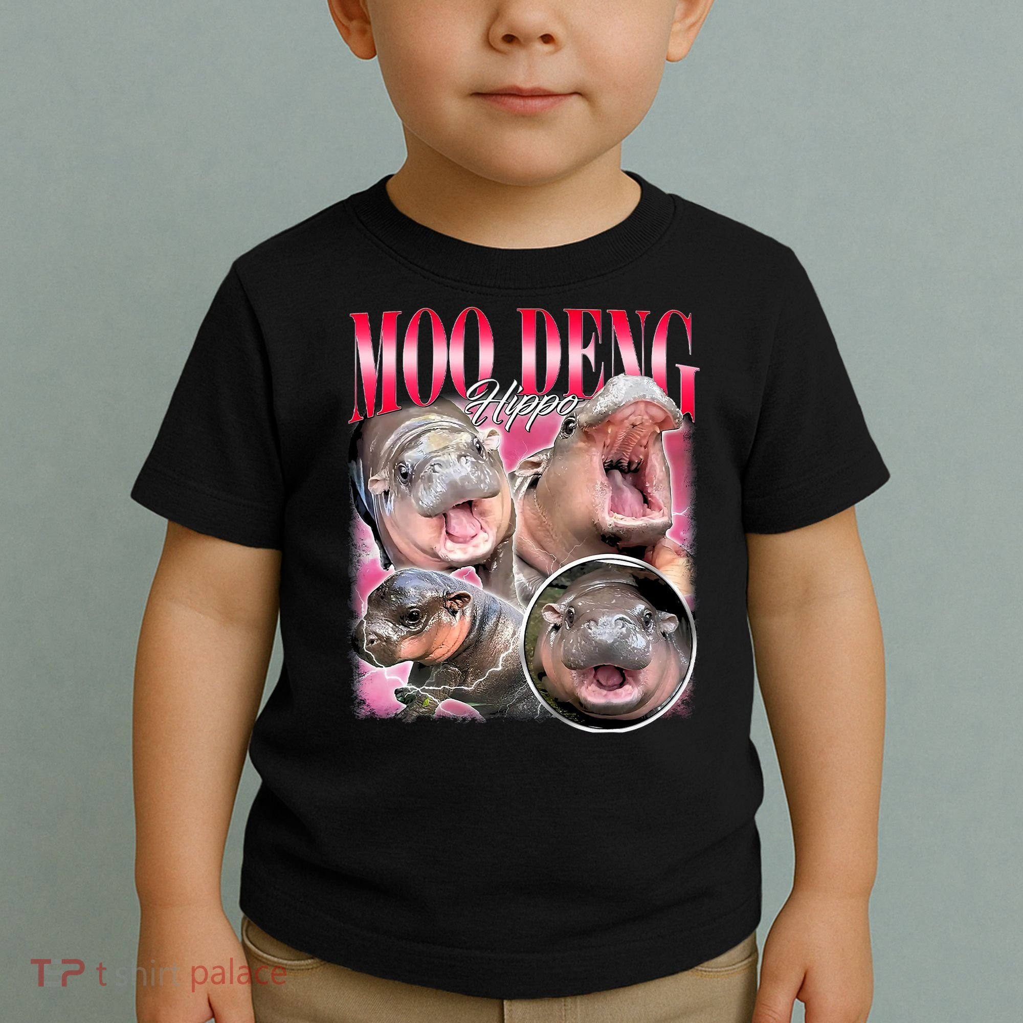 Funny Baby Pygmy Hippo Moodeng Toddler T-Shirt