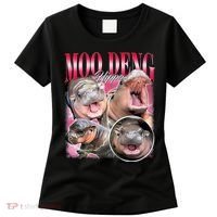 Funny Baby Pygmy Hippo Moodeng Women's T-Shirt thumb 0
