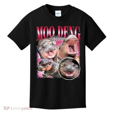 Funny Baby Pygmy Hippo Moodeng Kids T-Shirt