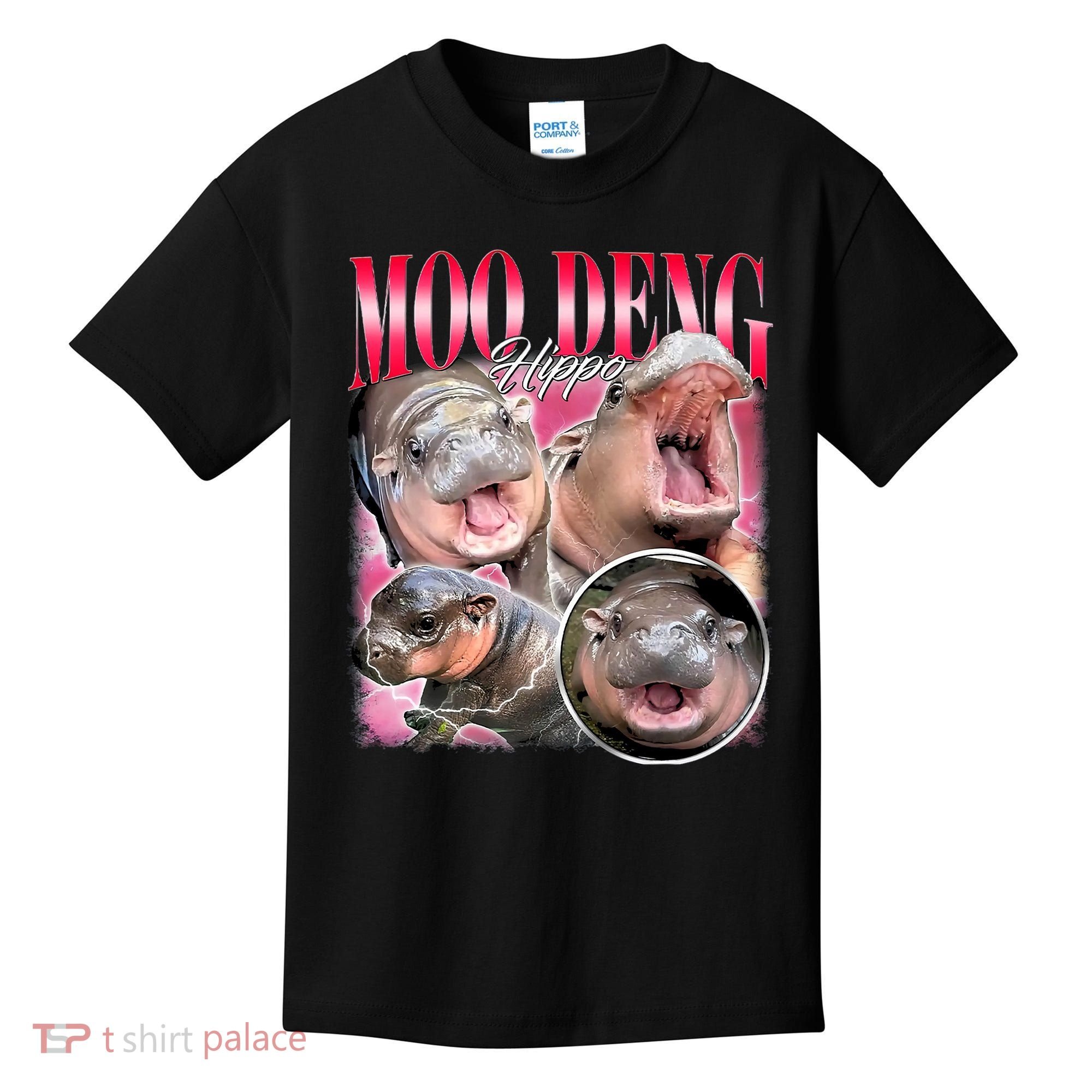 Funny Baby Pygmy Hippo Moodeng Kids T-Shirt