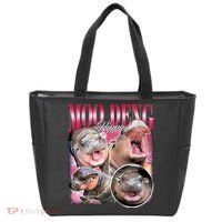 Funny Baby Pygmy Hippo Moodeng Tote Bag thumb 0