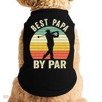 Funny Best Papa By Par Father's Day Golf Gift Doggie Tank thumb 0