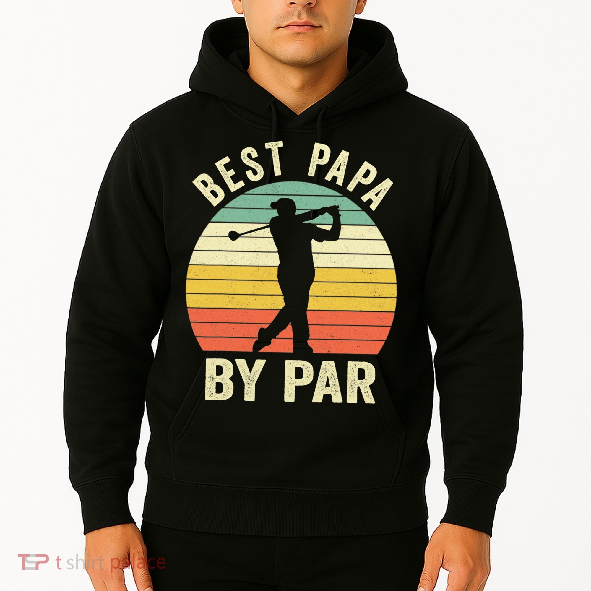 Funny Best Papa By Par Father's Day Golf Gift Hoodie