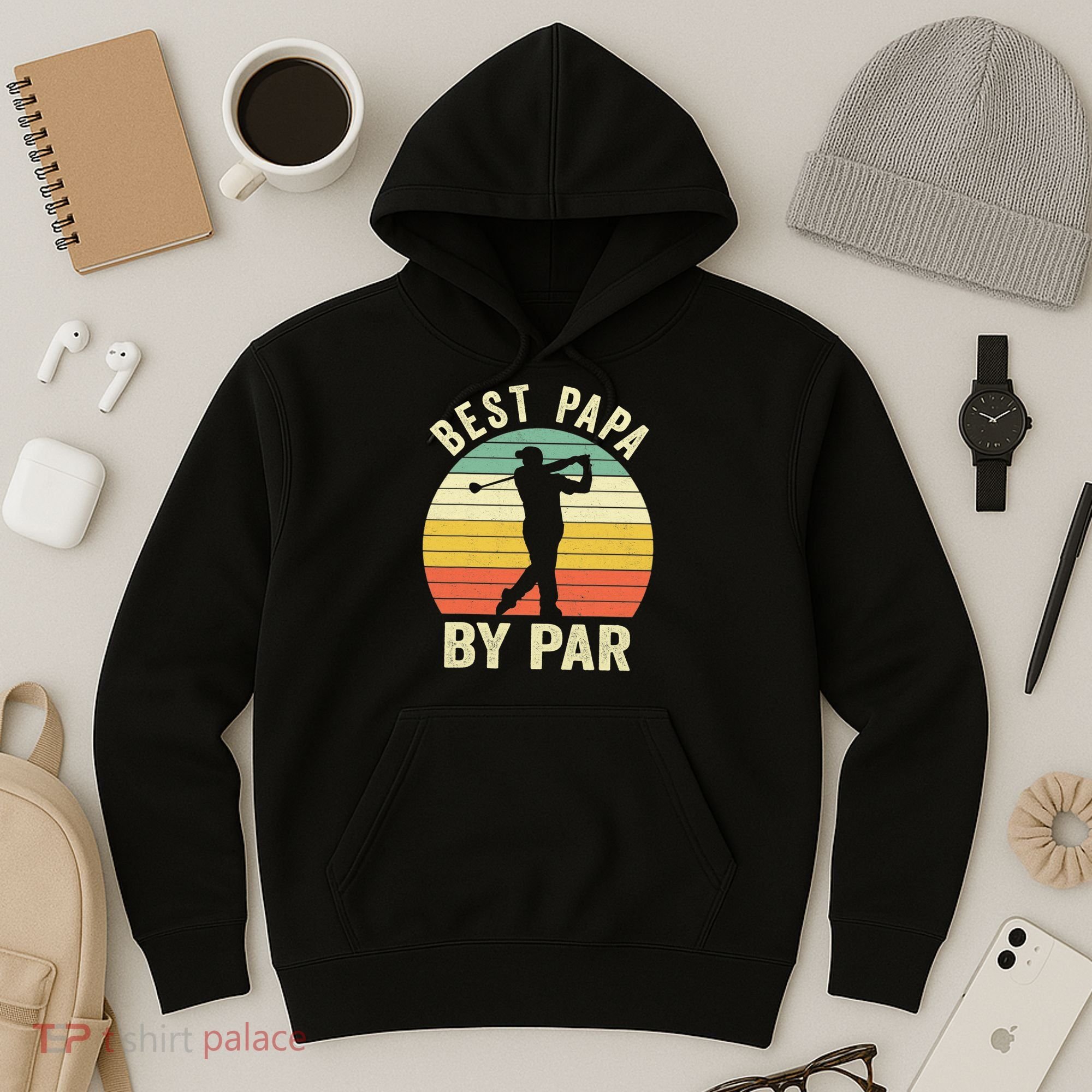 Funny Best Papa By Par Father's Day Golf Gift Hoodie