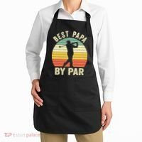 Funny Best Papa By Par Father's Day Golf Gift Apron thumb 2