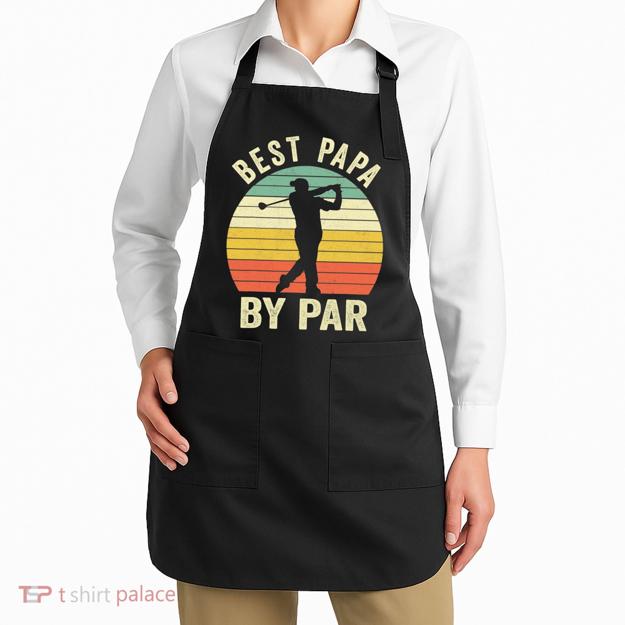 Funny Best Papa By Par Father's Day Golf Gift Apron