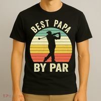Funny Best Papa By Par Father's Day Golf Gift T-Shirt thumb 3