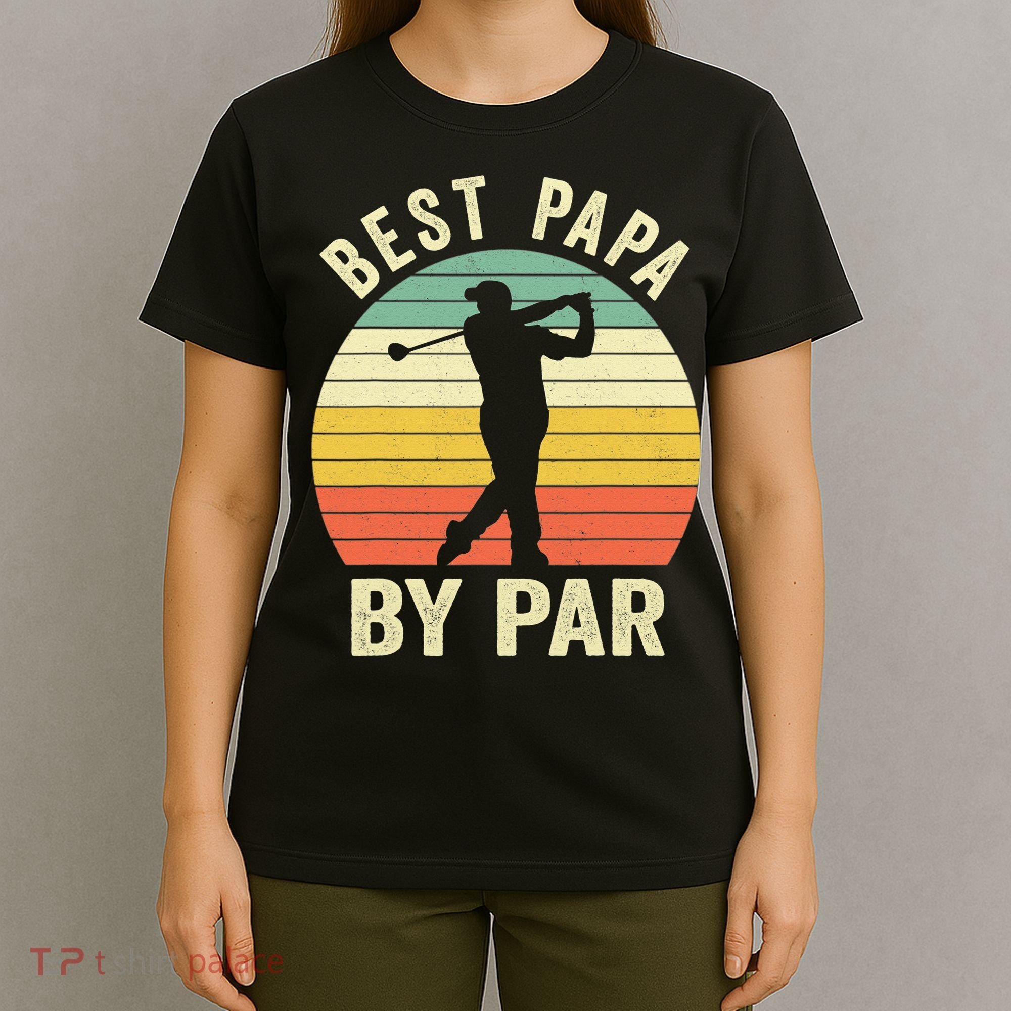 Funny Best Papa By Par Father's Day Golf Gift T-Shirt