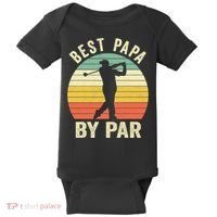 Funny Best Papa By Par Father's Day Golf Gift Baby Bodysuit thumb 0