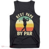 Funny Best Papa By Par Father's Day Golf Gift Tank Top thumb 0