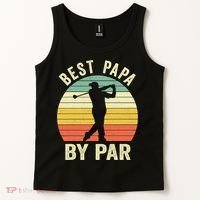 Funny Best Papa By Par Father's Day Golf Gift Tank Top thumb 2
