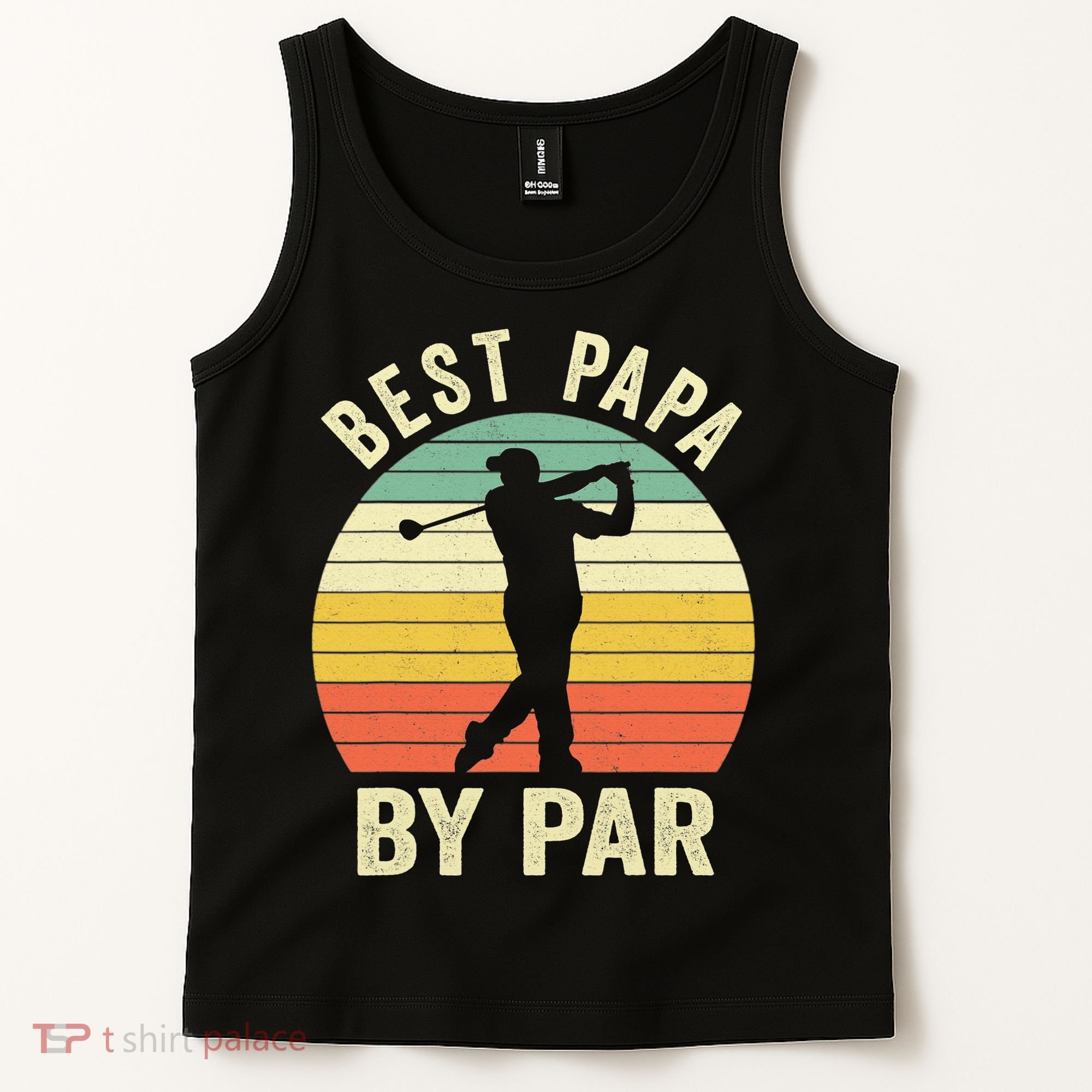 Funny Best Papa By Par Father's Day Golf Gift Tank Top
