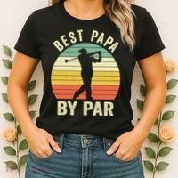 Funny Best Papa By Par Father's Day Golf Gift Women's T-Shirt thumb 2