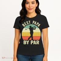 Funny Best Papa By Par Father's Day Golf Gift Women's T-Shirt thumb 4
