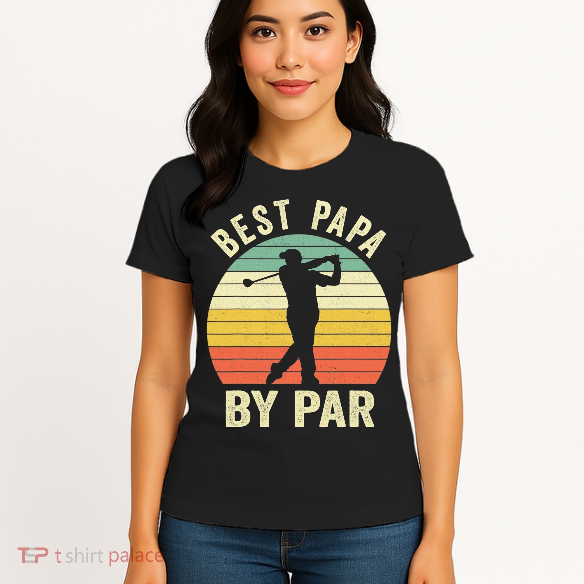 Funny Best Papa By Par Father's Day Golf Gift Women's T-Shirt
