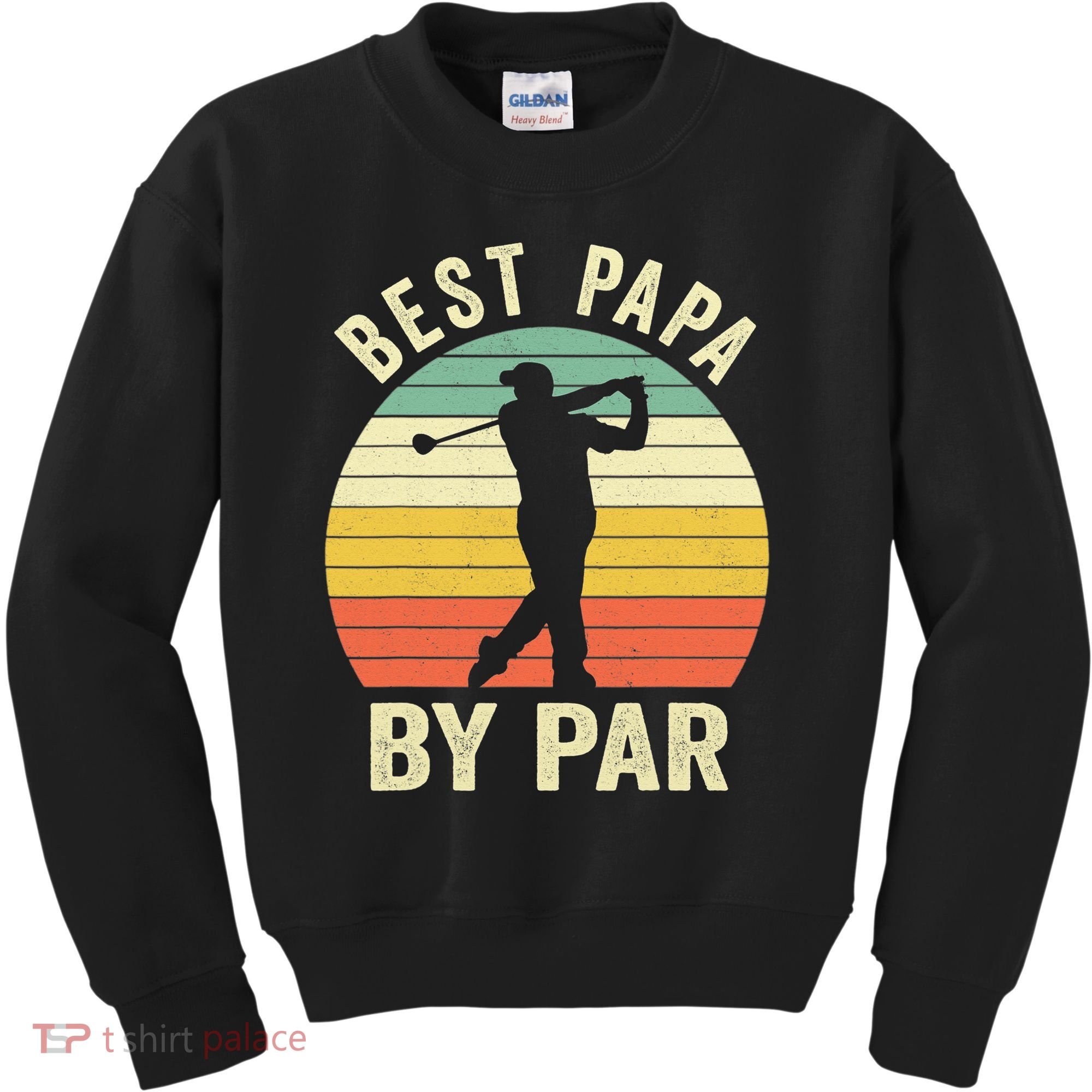 Funny Best Papa By Par Father's Day Golf Gift Kids Sweatshirt