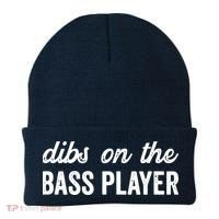 Funny Bass Player Wife Dibs On The Bass Player Beanie thumb 0