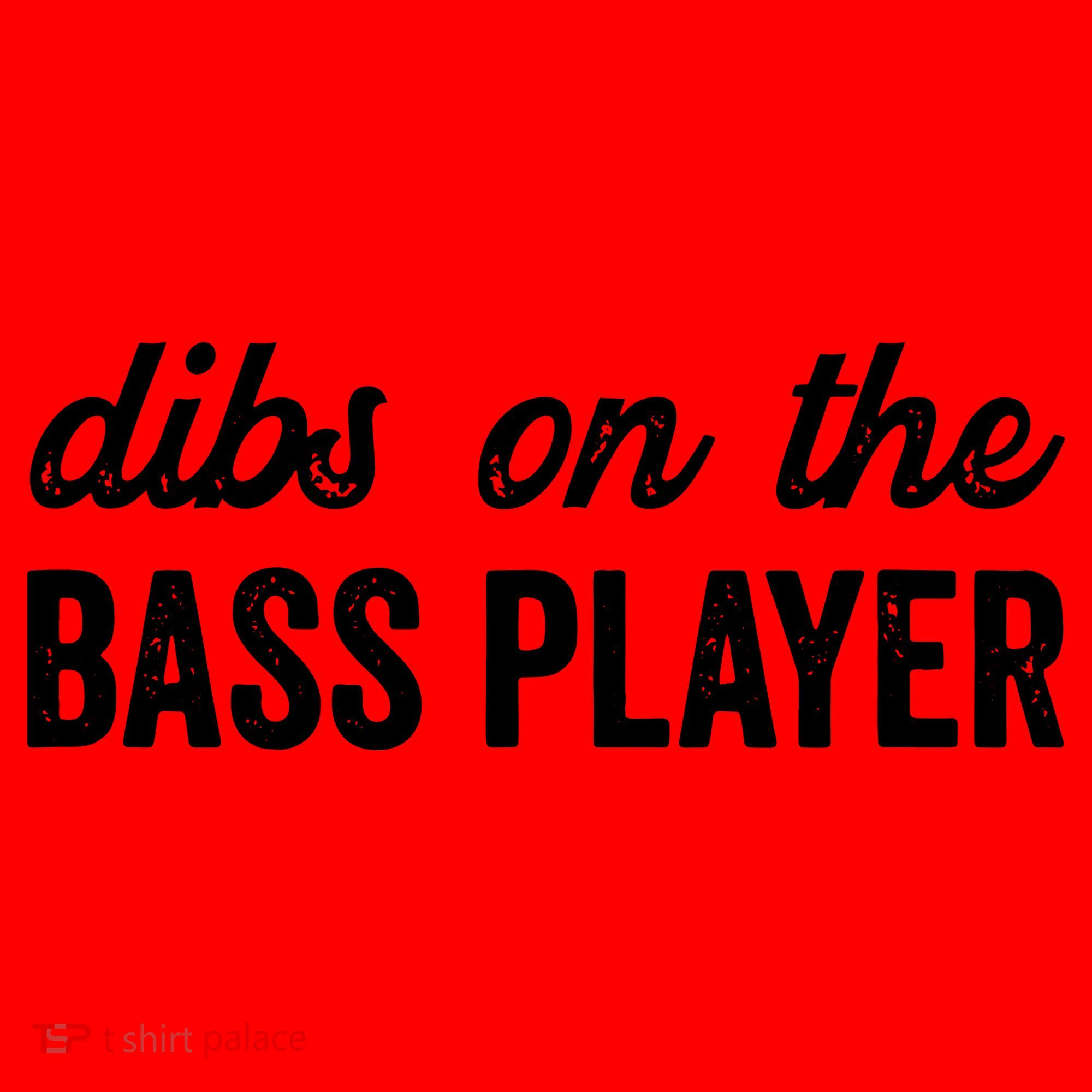 Funny Bass Player Wife Dibs On The Bass Player Santa Hat