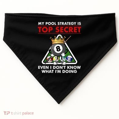 Funny Billiards Pool Design Pool Player Sports Gift USA-Made Doggie Bandana