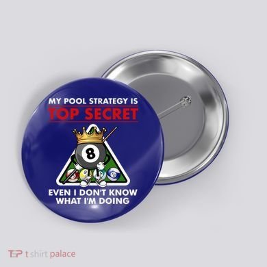 Funny Billiards Pool Design Pool Player Sports Gift Button