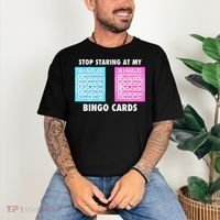 Funny Bingo Queen Stop Staring At My Bingo Cards Comfort Colors T-Shirt thumb 3