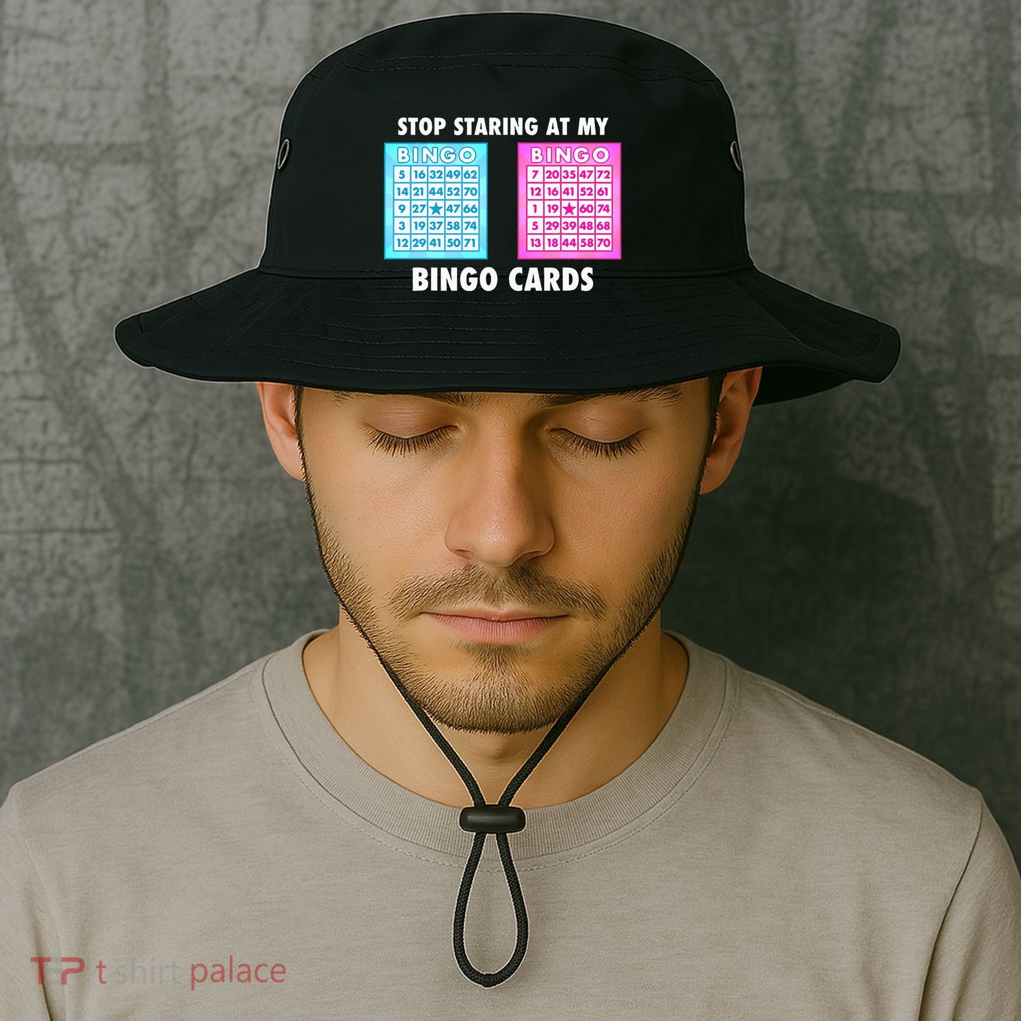 Funny Bingo Queen Stop Staring At My Bingo Cards Bucket Hat