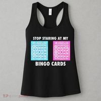 Funny Bingo Queen Stop Staring At My Bingo Cards Women's Tank Top thumb 3