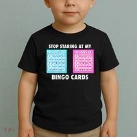 Funny Bingo Queen Stop Staring At My Bingo Cards Toddler T-Shirt thumb 2